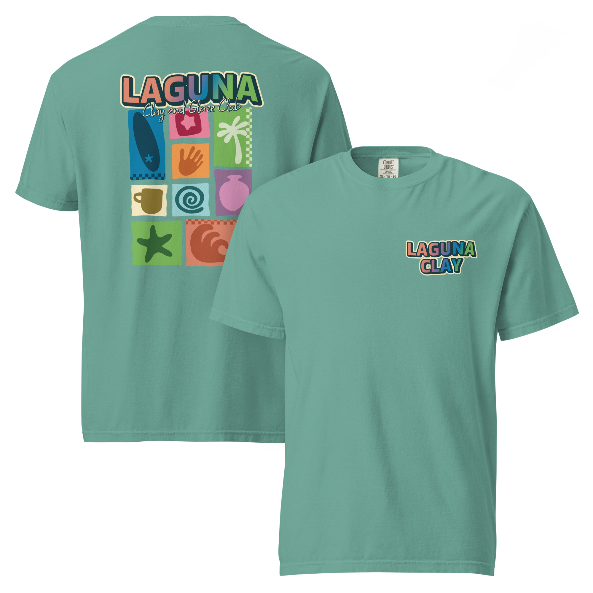 Laguna T-Shirt - Icon Tiles (Seafoam)