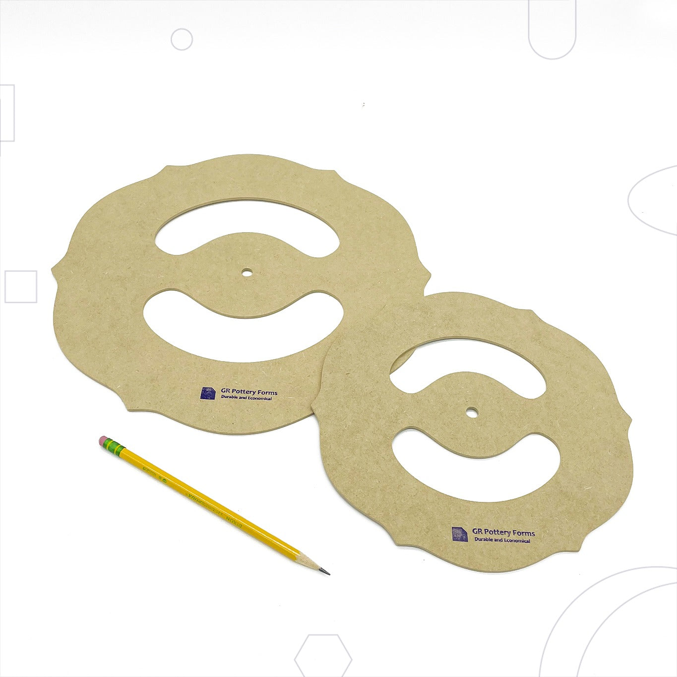 GR POTTERY RIM TEMPLATE T4 2 PACK (9.5" & 12.5")