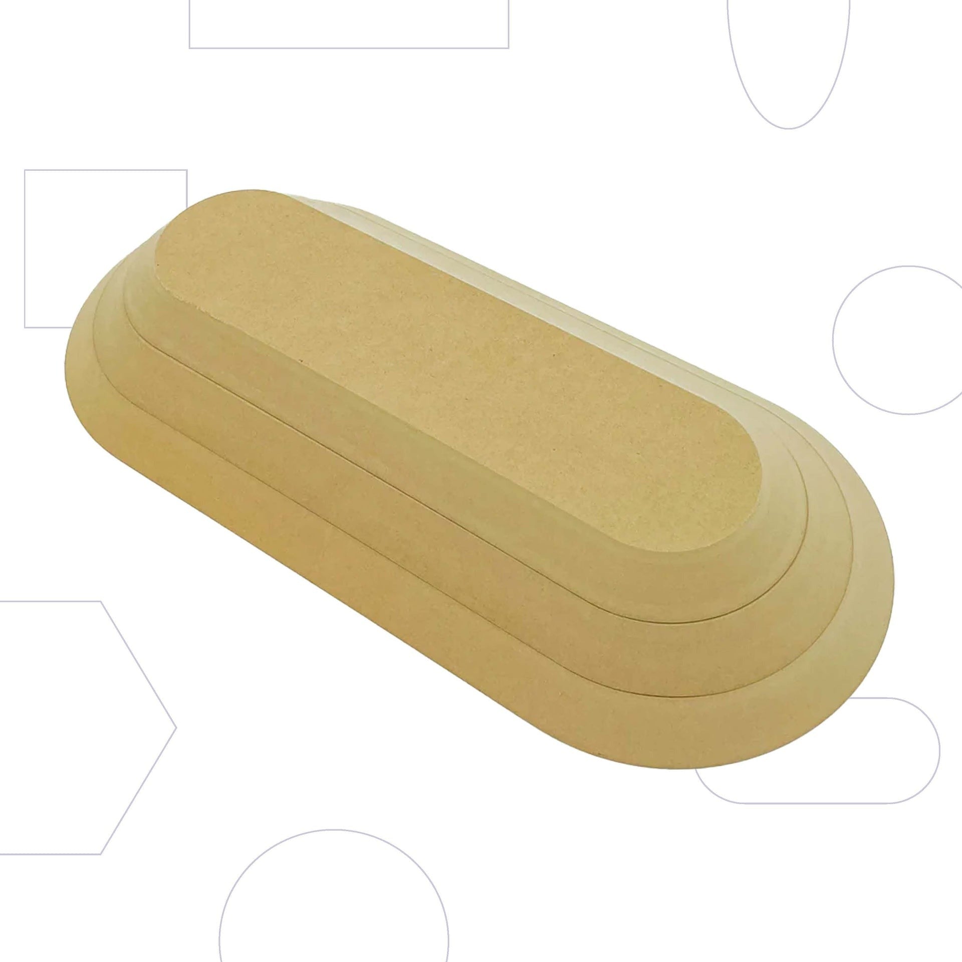 GR POTTERY ROUNDED RECT. STACK PACK (3 PIECE)